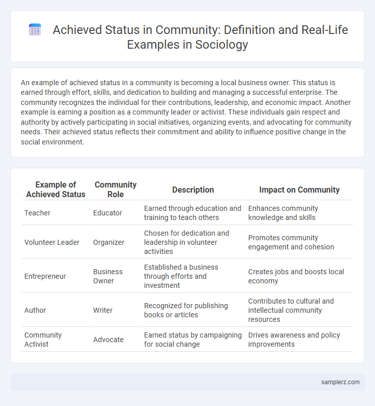 Achieved Status in Community: Definition and Real-Life Examples in Sociology
