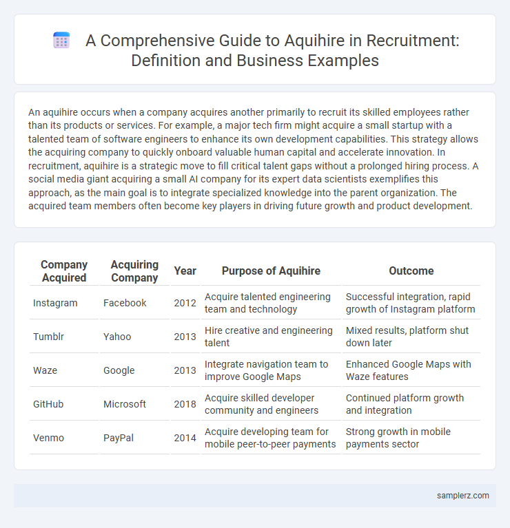 A Comprehensive Guide to Aquihire in Recruitment: Definition and Business Examples