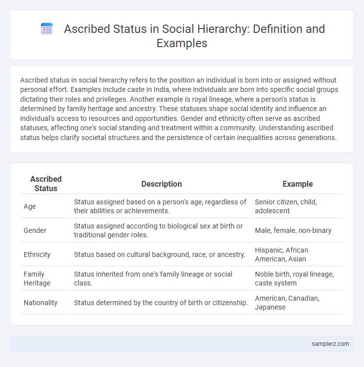 Ascribed Status in Social Hierarchy: Definition and Examples