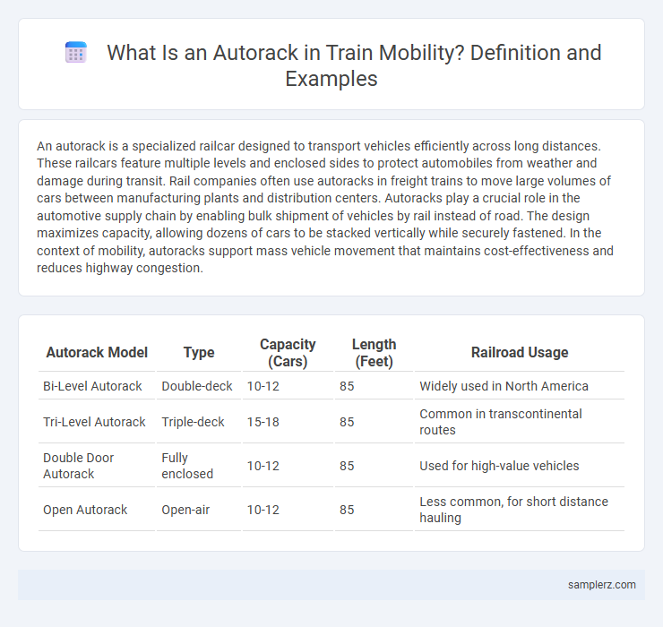 What Is an Autorack in Train Mobility? Definition and Examples