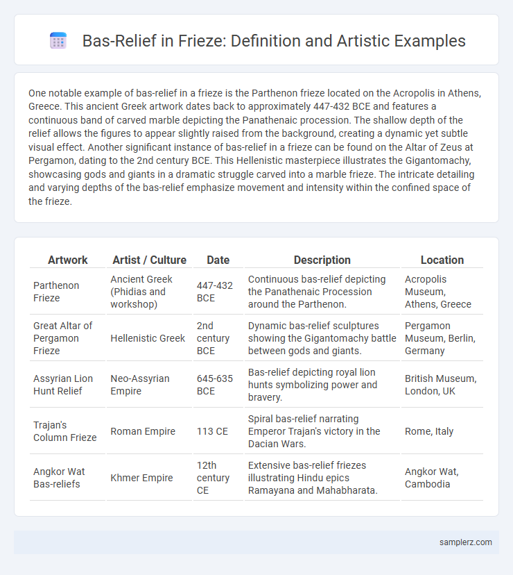 Bas-Relief in Frieze: Definition and Artistic Examples