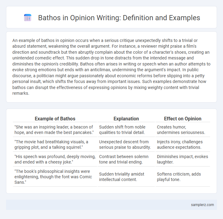 Bathos in Opinion Writing: Definition and Examples