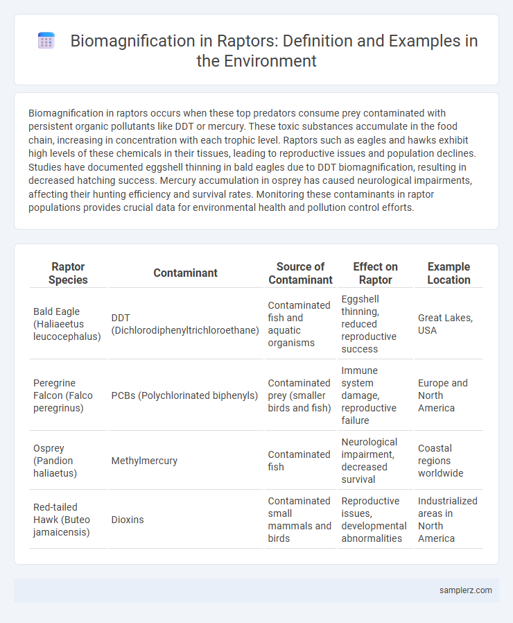 Biomagnification in Raptors: Definition and Examples in the Environment