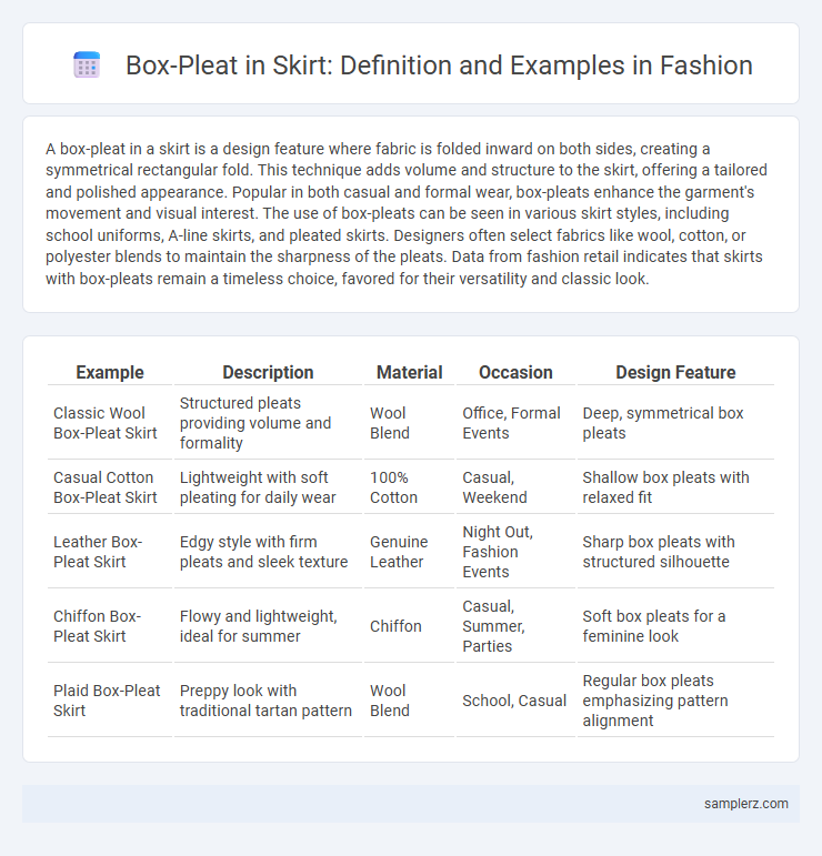 Box-Pleat in Skirt: Definition and Examples in Fashion