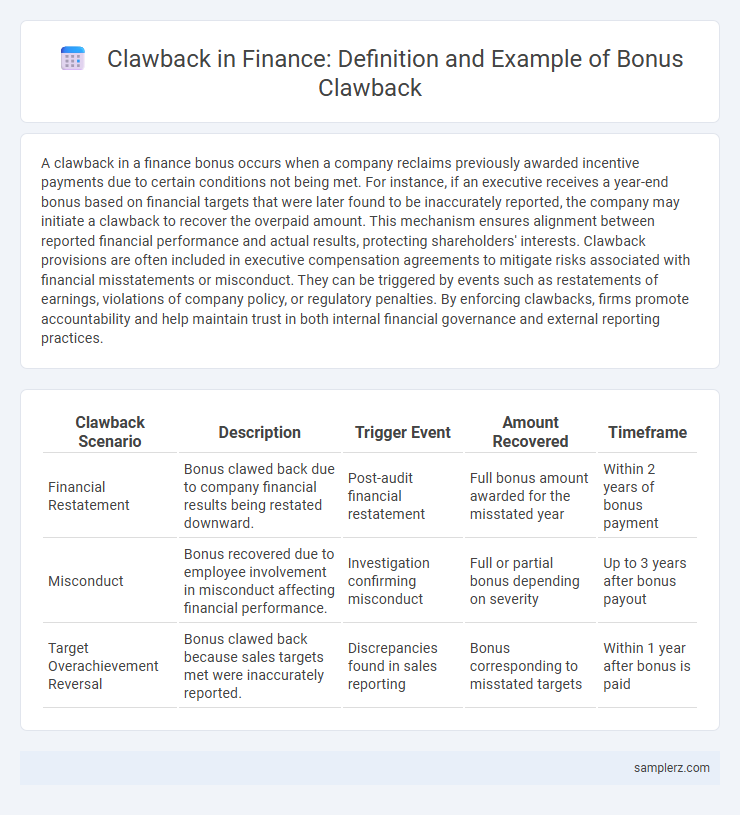 Clawback in Finance: Definition and Example of Bonus Clawback