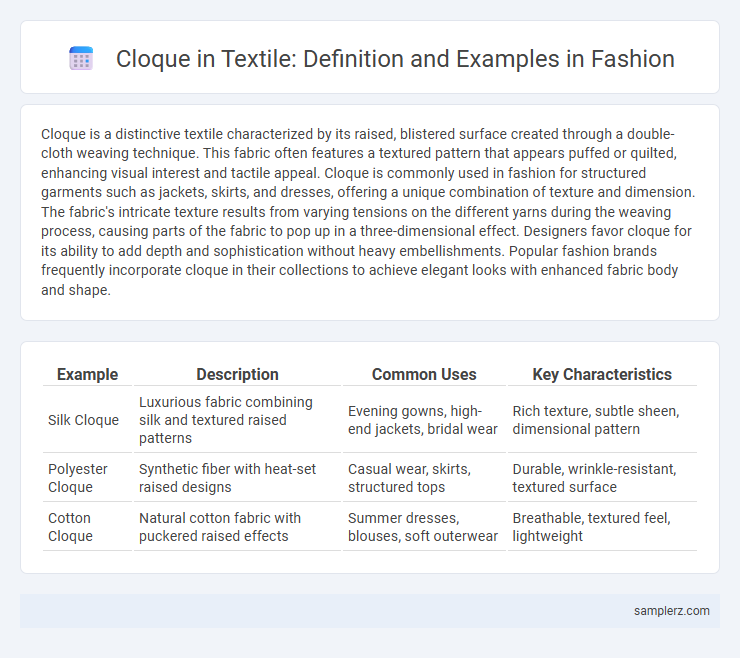 Cloque in Textile: Definition and Examples in Fashion