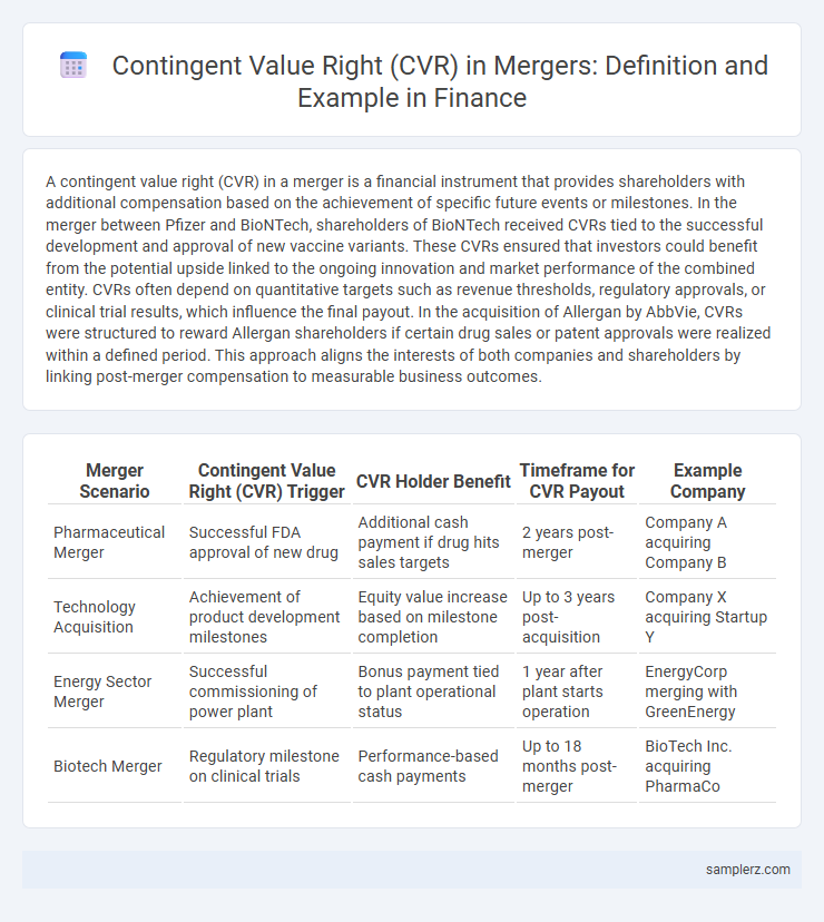 Contingent Value Right (CVR) in Mergers: Definition and Example in Finance