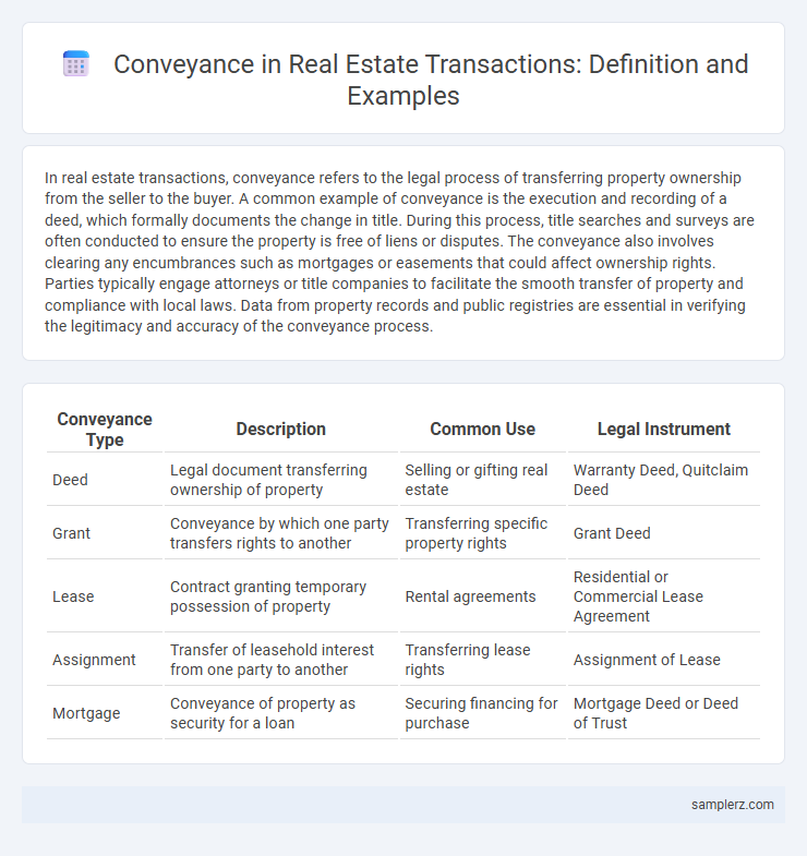Conveyance in Real Estate Transactions: Definition and Examples