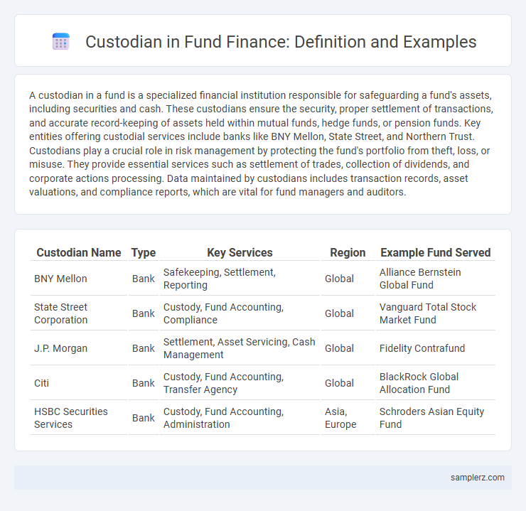 Custodian in Fund Finance: Definition and Examples