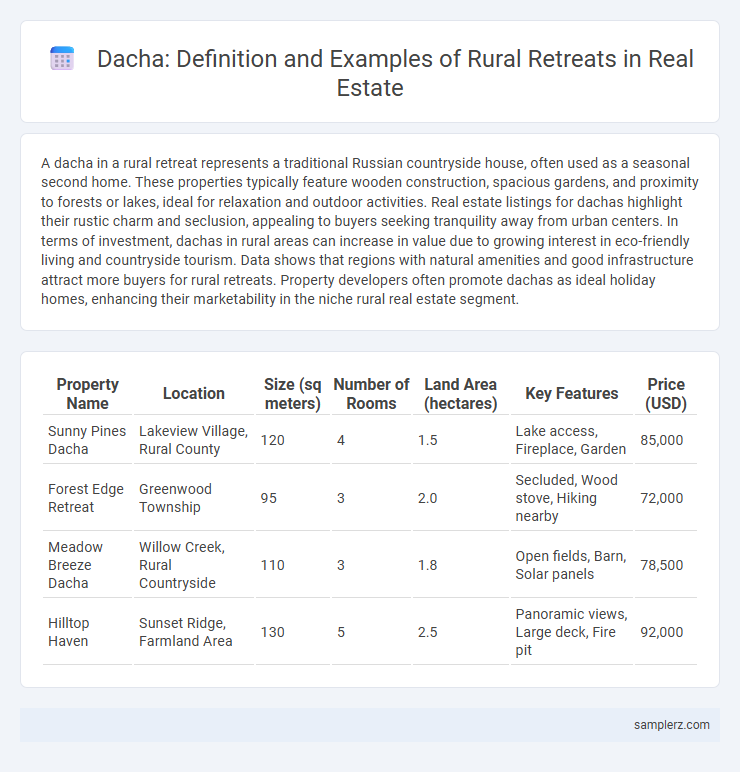 Dacha: Definition and Examples of Rural Retreats in Real Estate