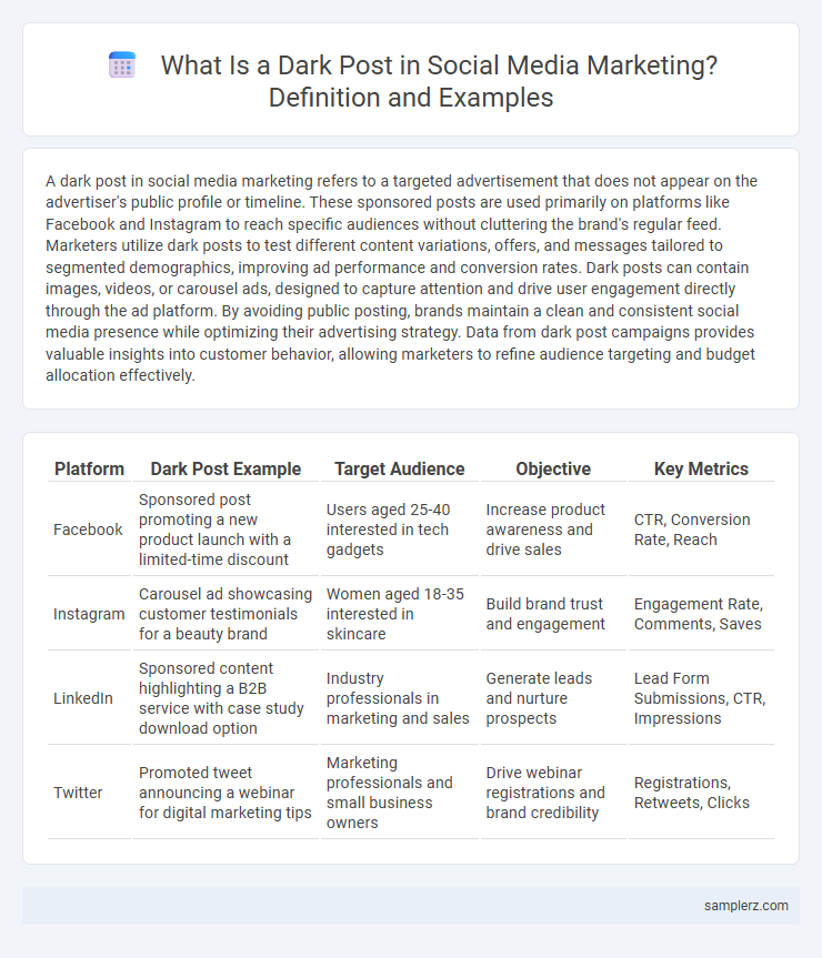 What Is a Dark Post in Social Media Marketing? Definition and Examples