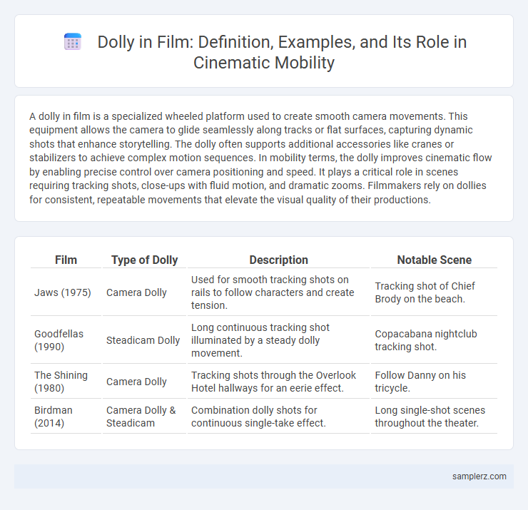 Dolly in Film: Definition, Examples, and Its Role in Cinematic Mobility