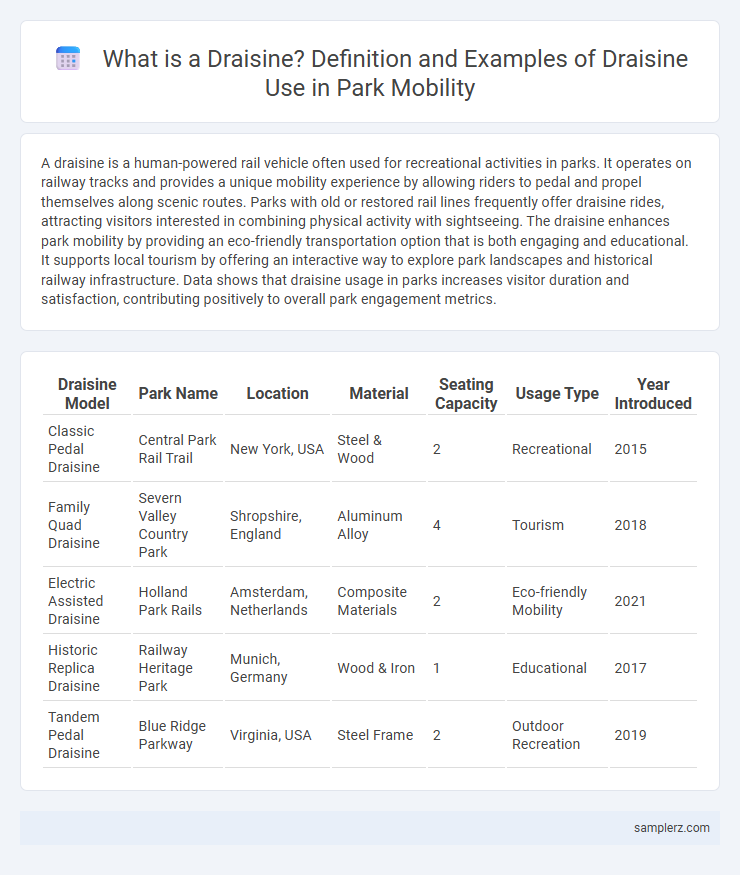 What is a Draisine? Definition and Examples of Draisine Use in Park Mobility