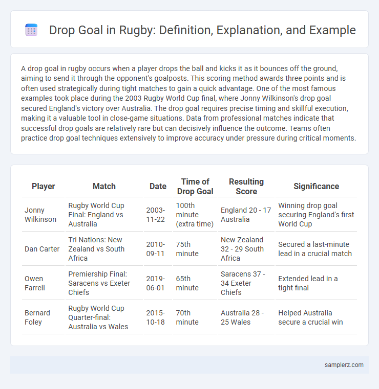 Drop Goal in Rugby: Definition, Explanation, and Example
