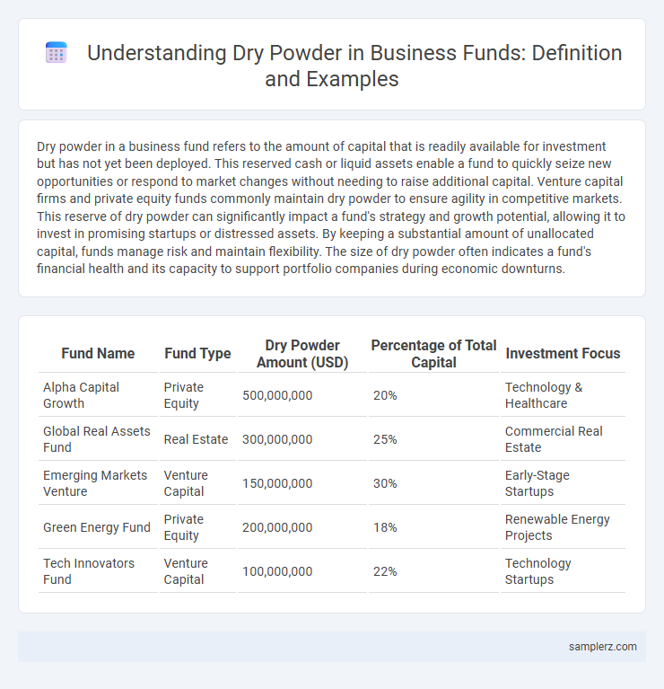 Understanding Dry Powder in Business Funds: Definition and Examples