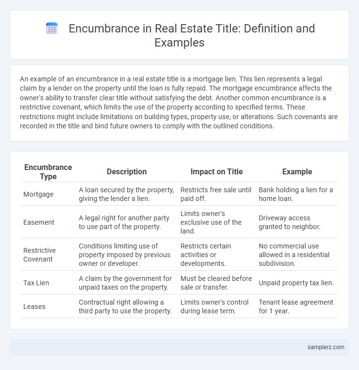 Encumbrance in Real Estate Title: Definition and Examples