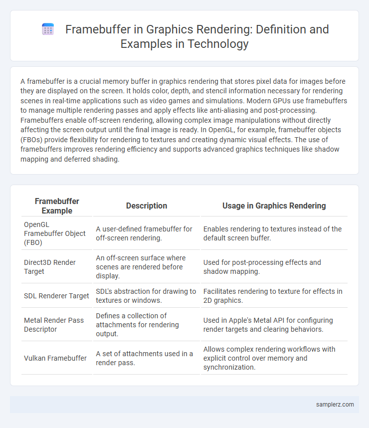 Framebuffer in Graphics Rendering: Definition and Examples in Technology