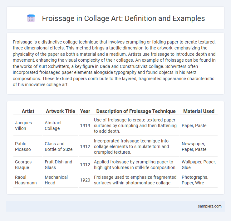 Froissage in Collage Art: Definition and Examples