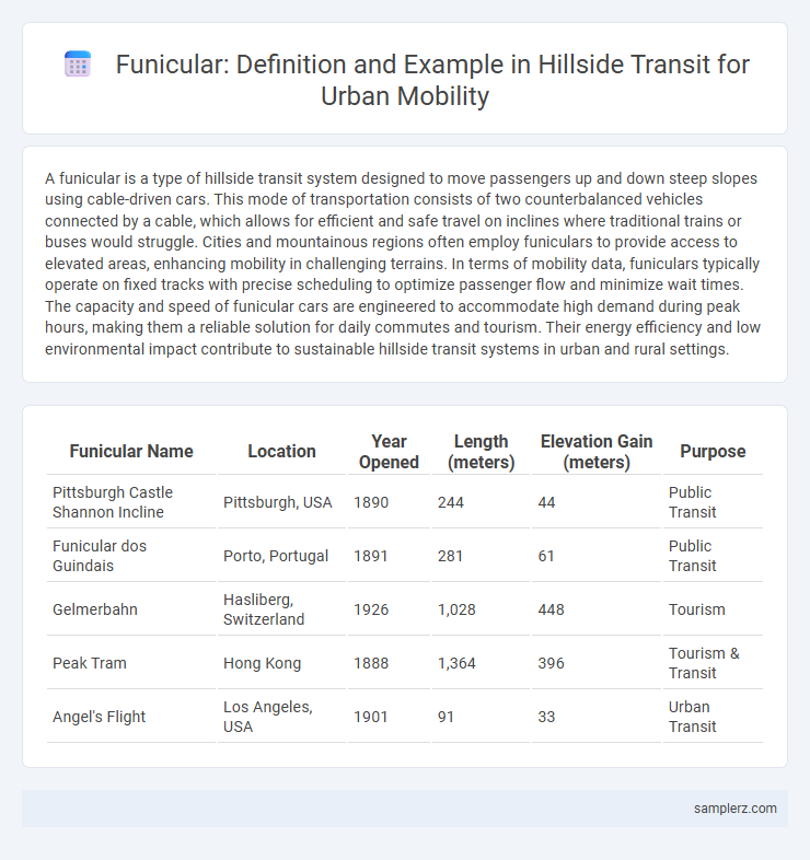 Funicular: Definition and Example in Hillside Transit for Urban Mobility