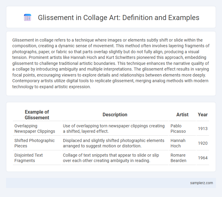 Glissement in Collage Art: Definition and Examples