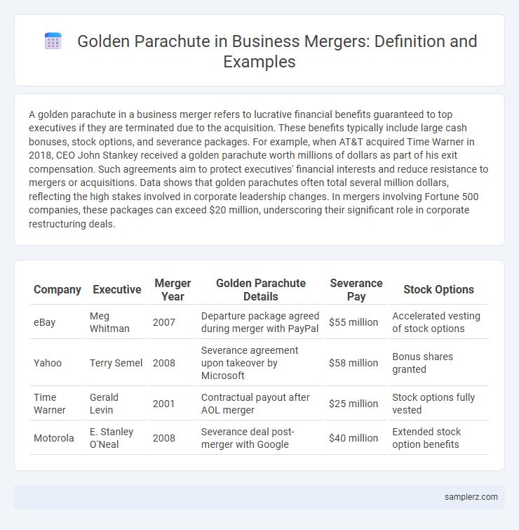 Golden Parachute in Business Mergers: Definition and Examples