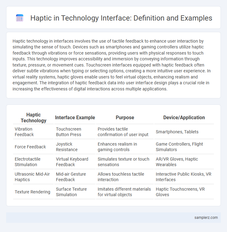 Haptic in Technology Interface: Definition and Examples
