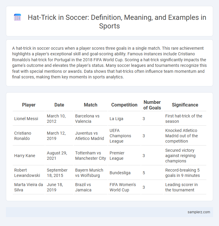 Hat-Trick in Soccer: Definition, Meaning, and Examples in Sports