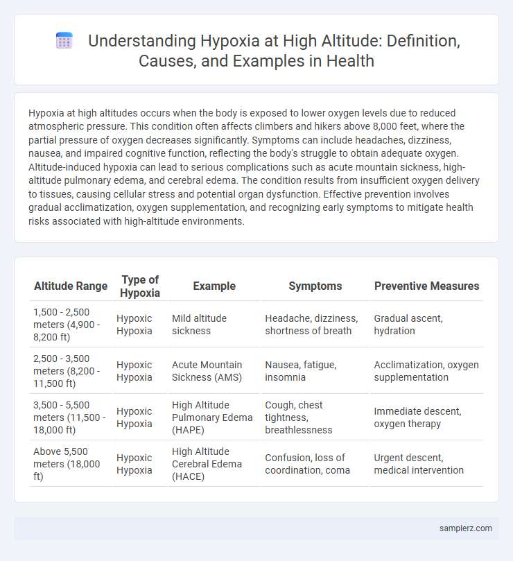Understanding Hypoxia at High Altitude: Definition, Causes, and Examples in Health