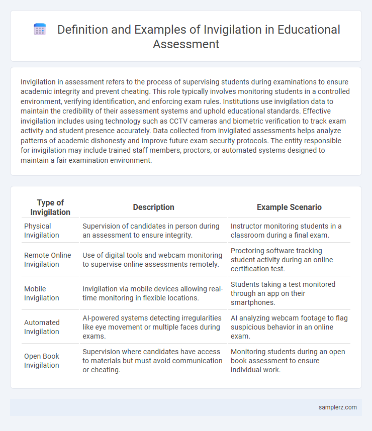Definition and Examples of Invigilation in Educational Assessment
