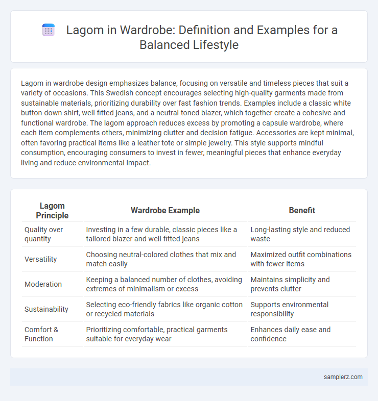 Lagom in Wardrobe: Definition and Examples for a Balanced Lifestyle