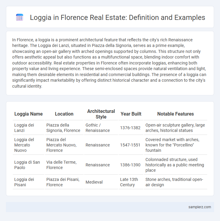 Loggia in Florence Real Estate: Definition and Examples