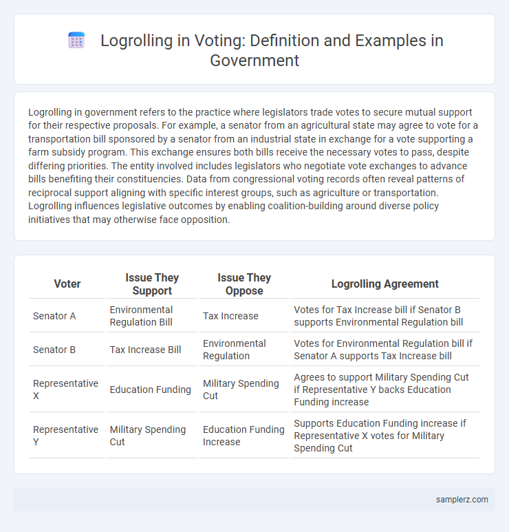 Logrolling in Voting: Definition and Examples in Government