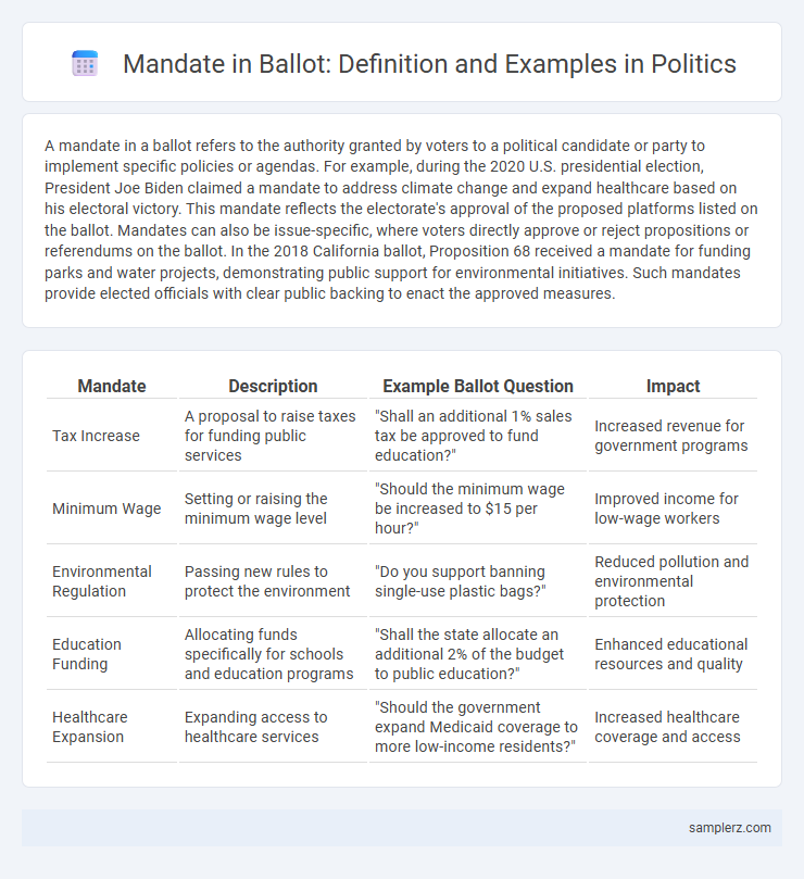 Mandate in Ballot: Definition and Examples in Politics