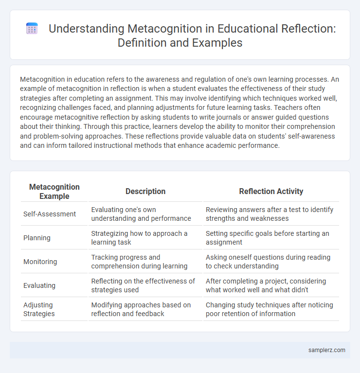 Understanding Metacognition in Educational Reflection: Definition and Examples