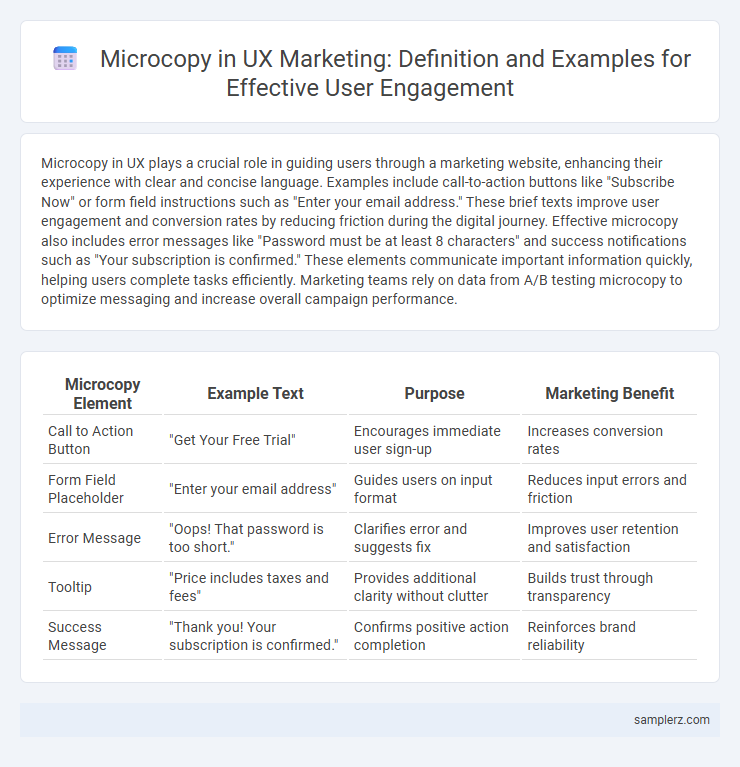Microcopy in UX Marketing: Definition and Examples for Effective User Engagement