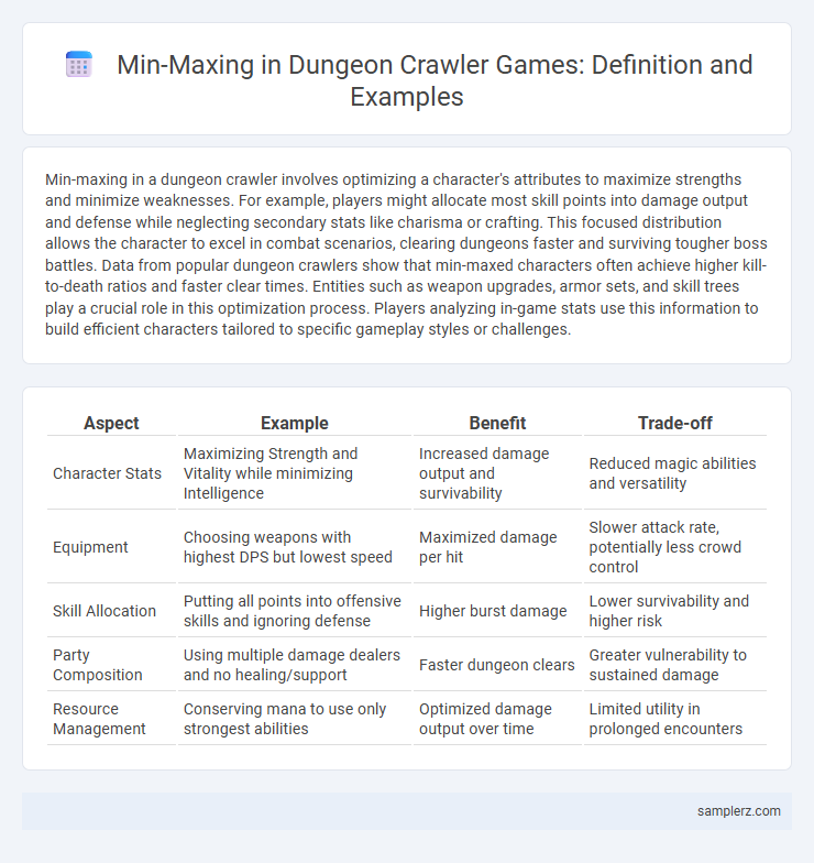 Min-Maxing in Dungeon Crawler Games: Definition and Examples
