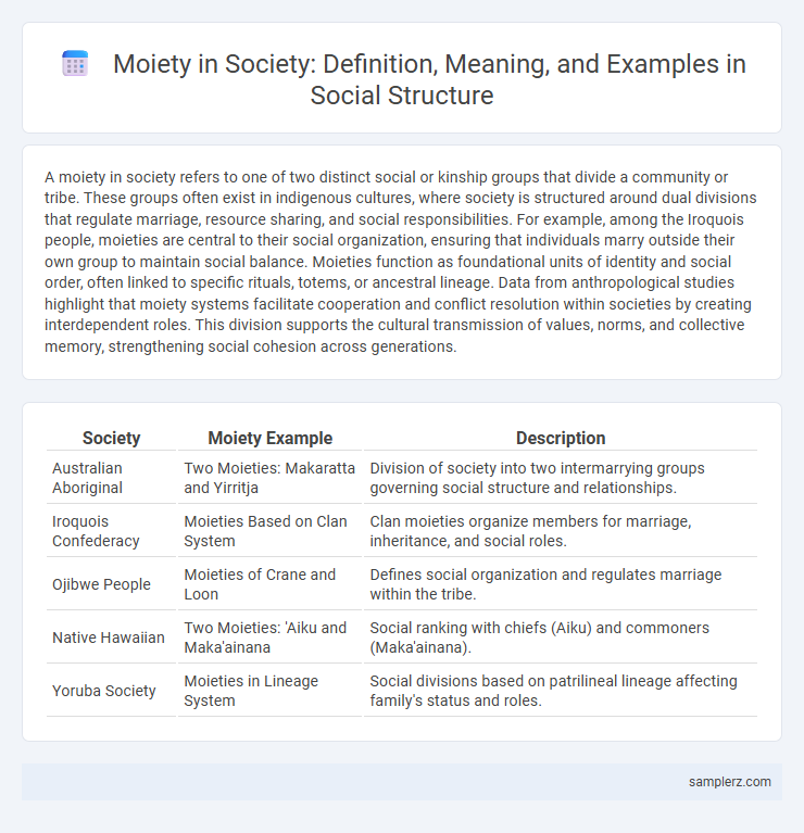 Moiety in Society: Definition, Meaning, and Examples in Social Structure