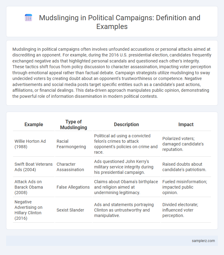 Mudslinging in Political Campaigns: Definition and Examples