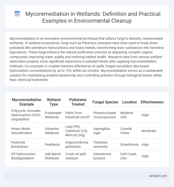 Mycoremediation in Wetlands: Definition and Practical Examples in Environmental Cleanup