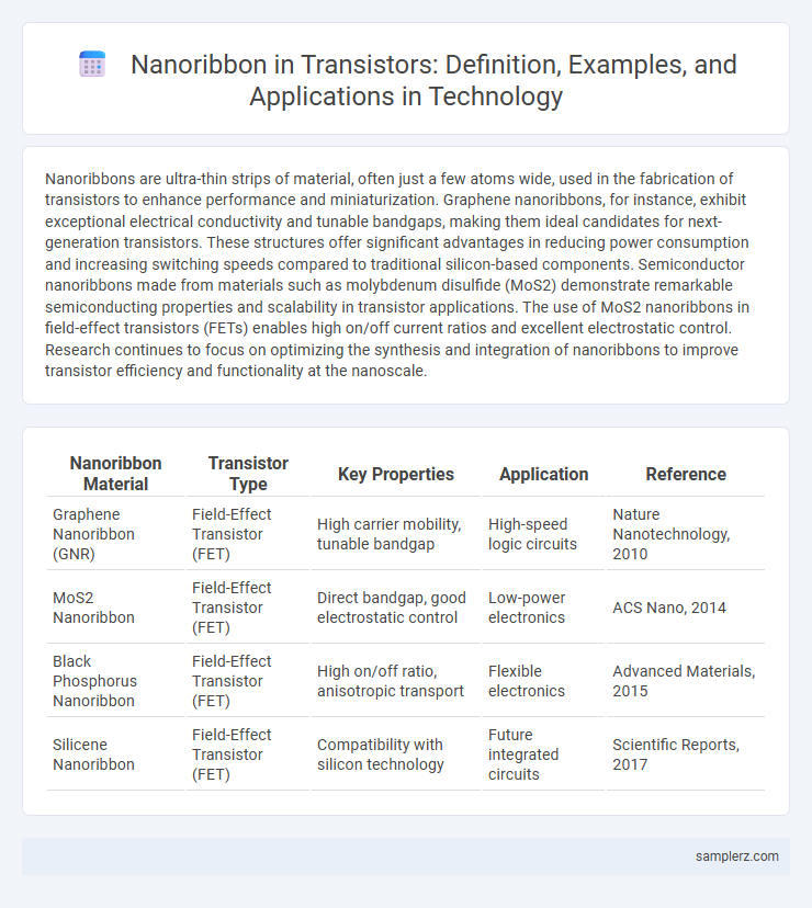 Nanoribbon in Transistors: Definition, Examples, and Applications in Technology