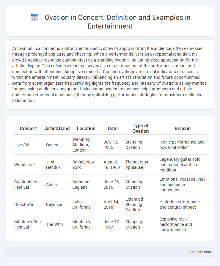 Ovation in Concert: Definition and Examples in Entertainment