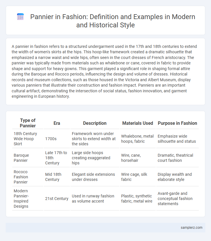 Pannier in Fashion: Definition and Examples in Modern and Historical Style