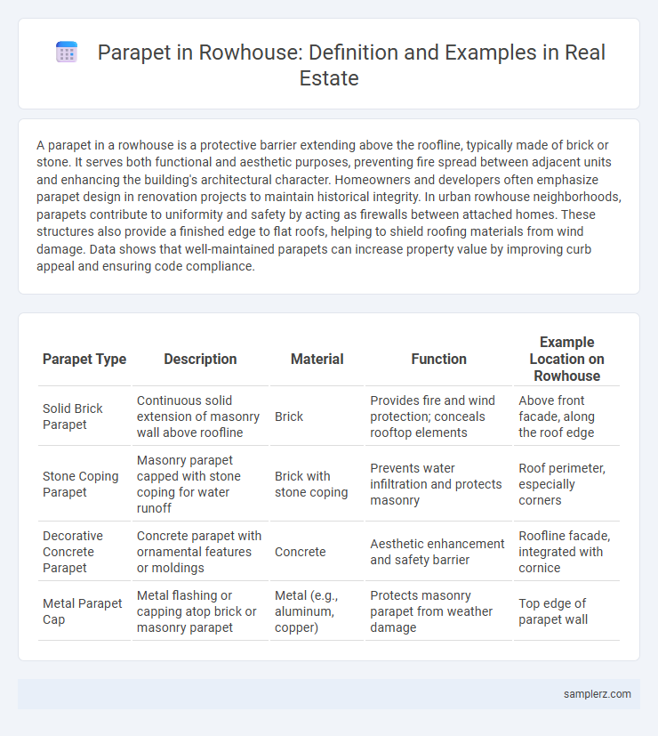 Parapet in Rowhouse: Definition and Examples in Real Estate