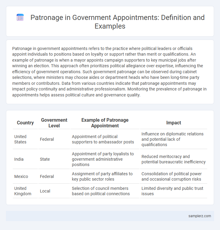 Patronage in Government Appointments: Definition and Examples