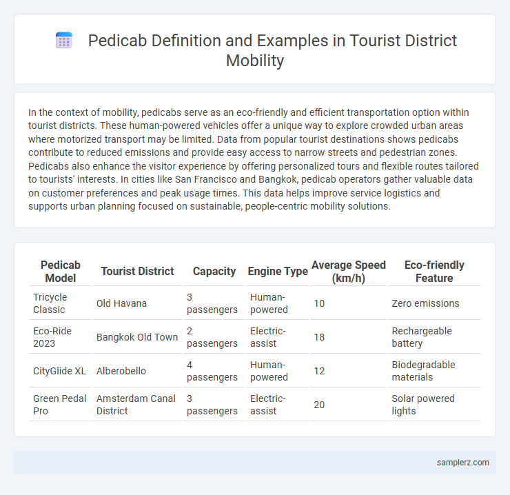 Pedicab Definition and Examples in Tourist District Mobility