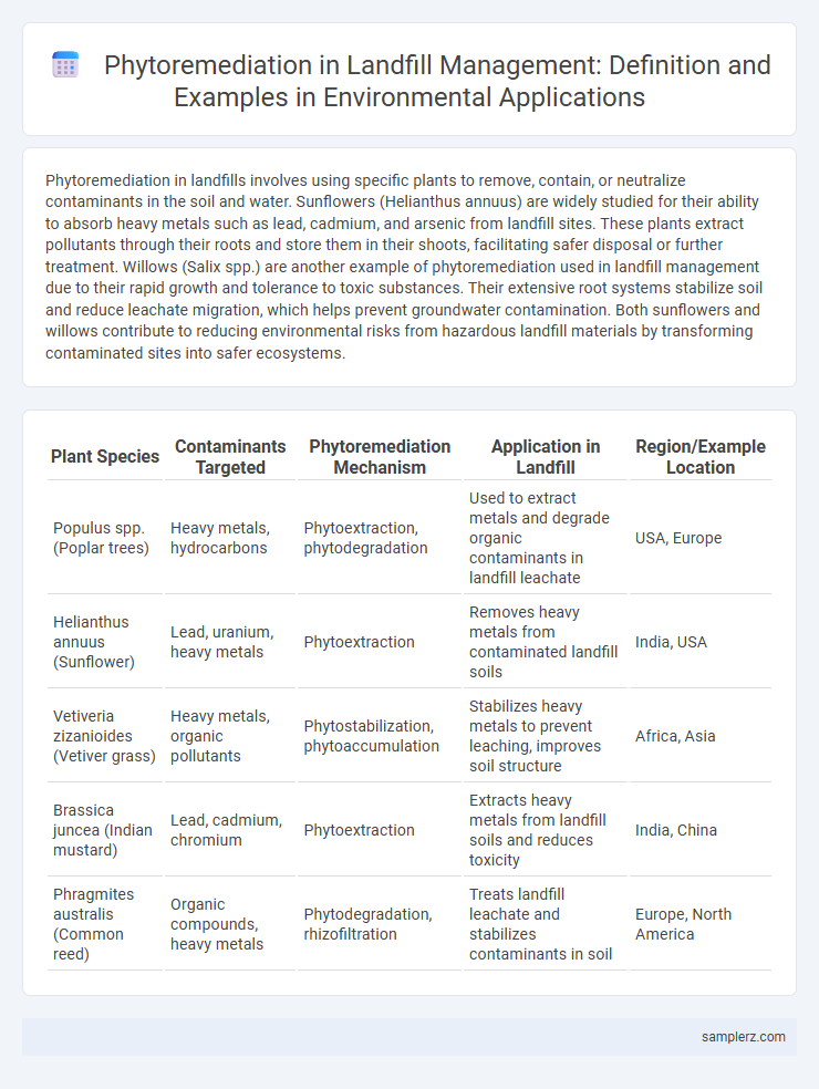 Phytoremediation in Landfill Management: Definition and Examples in Environmental Applications