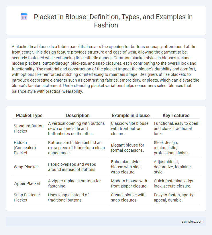 Placket in Blouse: Definition, Types, and Examples in Fashion