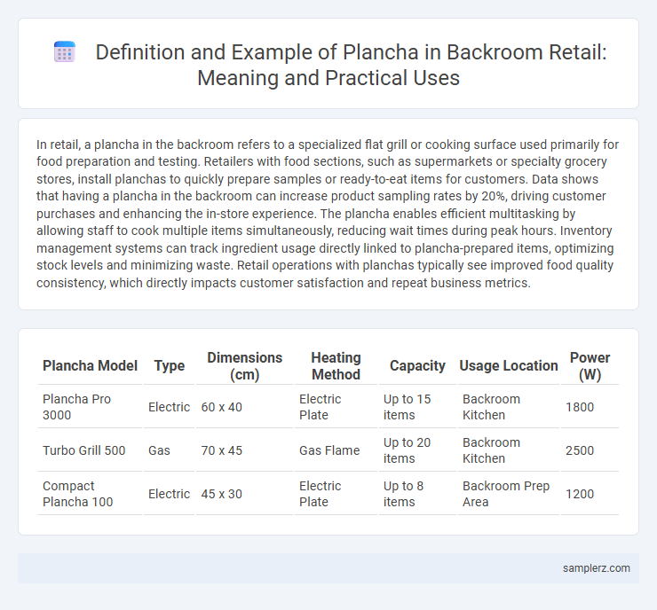 Definition and Example of Plancha in Backroom Retail: Meaning and Practical Uses