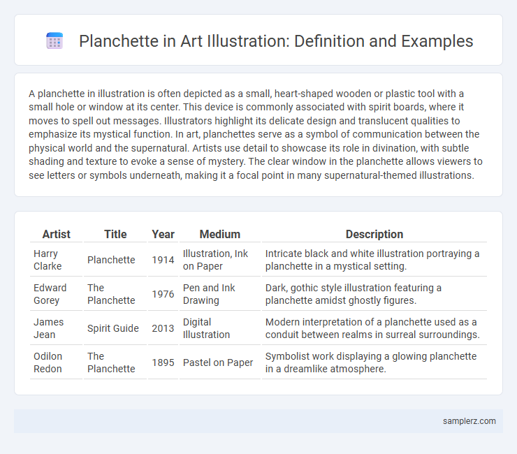 Planchette in Art Illustration: Definition and Examples