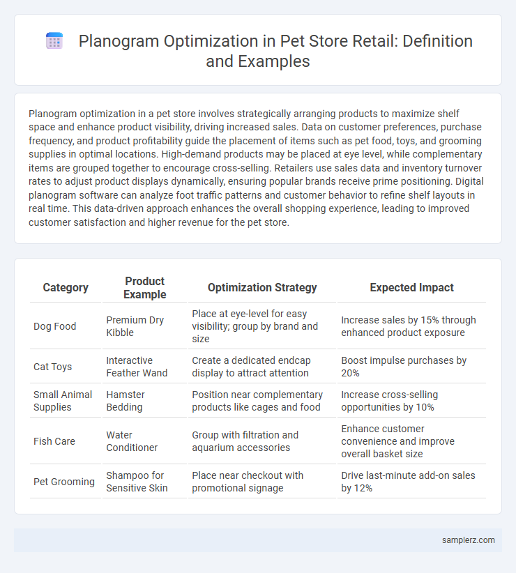 Planogram Optimization in Pet Store Retail: Definition and Examples